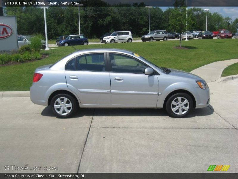 Clear Silver / Gray 2010 Kia Rio LX Sedan
