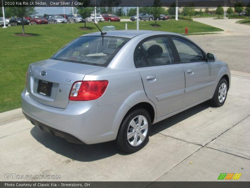 Clear Silver / Gray 2010 Kia Rio LX Sedan