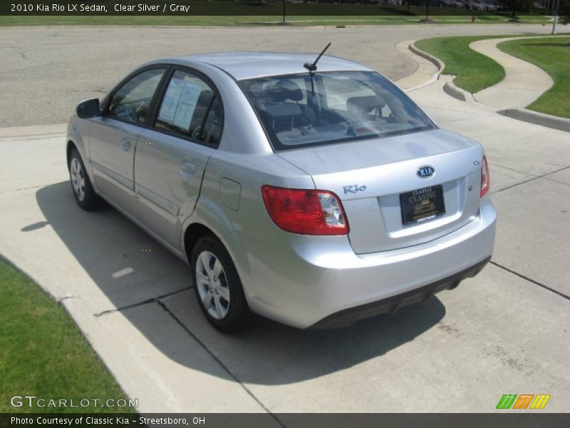 Clear Silver / Gray 2010 Kia Rio LX Sedan