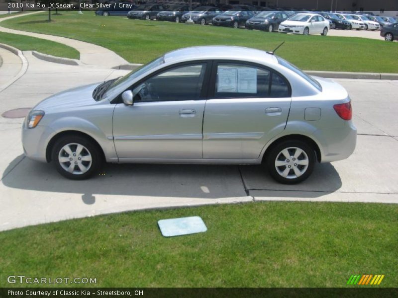 Clear Silver / Gray 2010 Kia Rio LX Sedan