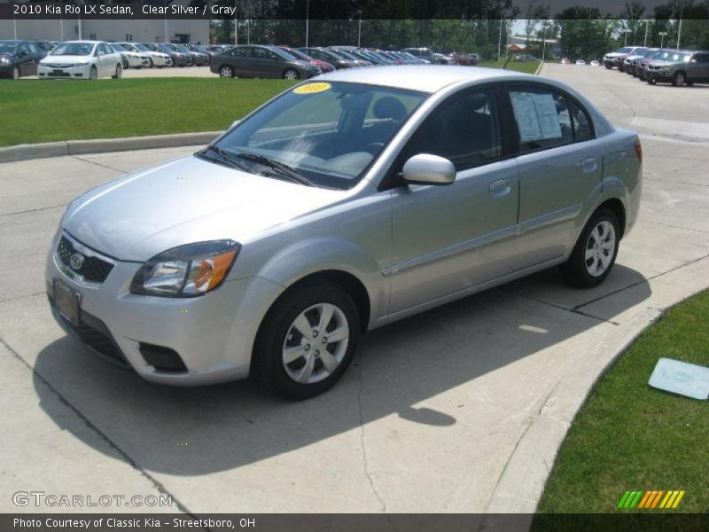 Clear Silver / Gray 2010 Kia Rio LX Sedan
