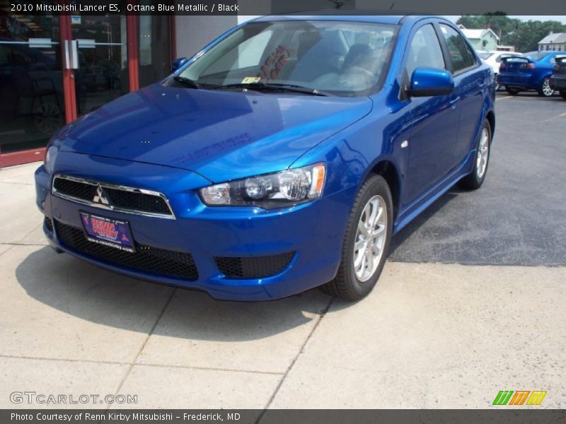 Octane Blue Metallic / Black 2010 Mitsubishi Lancer ES