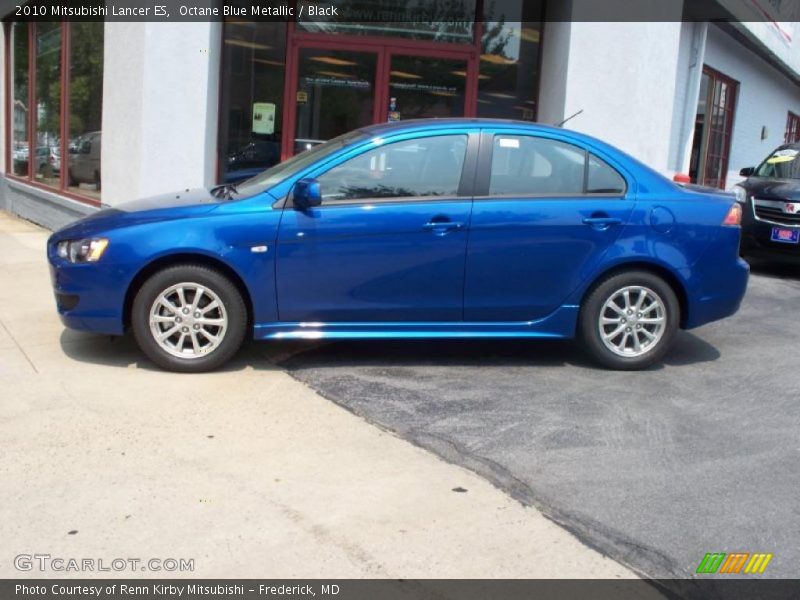 Octane Blue Metallic / Black 2010 Mitsubishi Lancer ES