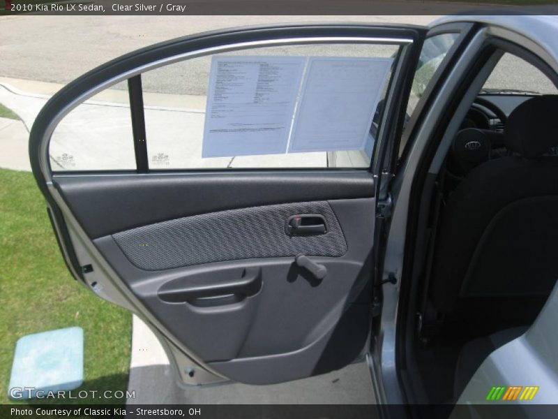Clear Silver / Gray 2010 Kia Rio LX Sedan