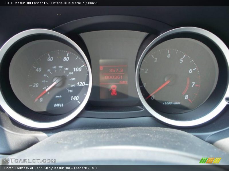 Octane Blue Metallic / Black 2010 Mitsubishi Lancer ES