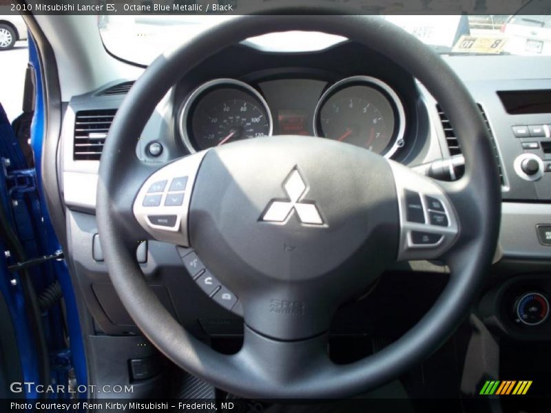 Octane Blue Metallic / Black 2010 Mitsubishi Lancer ES