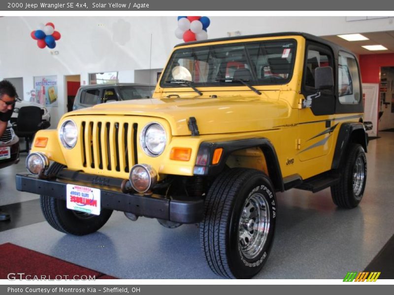Solar Yellow / Agate 2000 Jeep Wrangler SE 4x4
