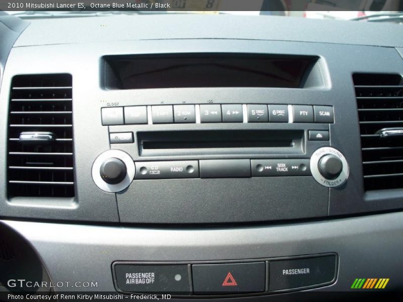 Octane Blue Metallic / Black 2010 Mitsubishi Lancer ES