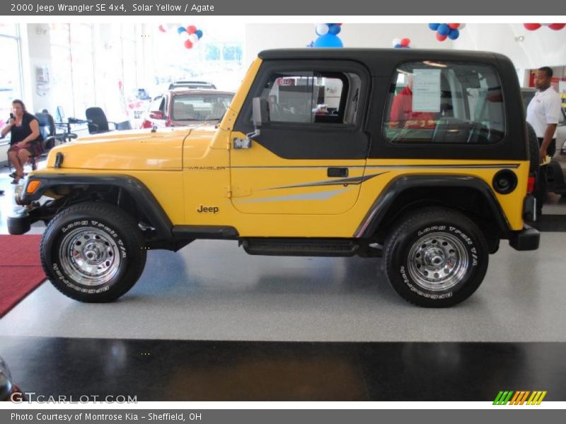 Solar Yellow / Agate 2000 Jeep Wrangler SE 4x4