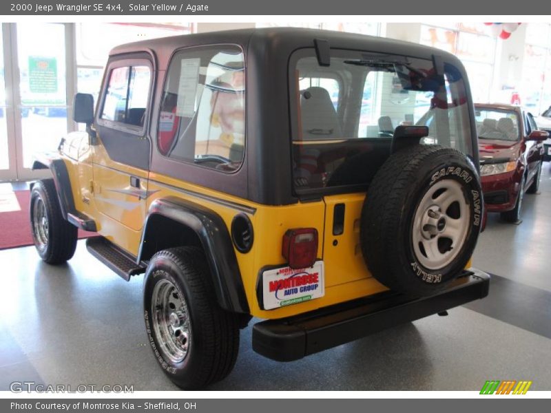 Solar Yellow / Agate 2000 Jeep Wrangler SE 4x4