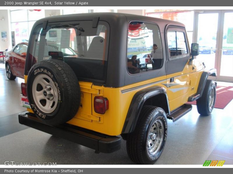 Solar Yellow / Agate 2000 Jeep Wrangler SE 4x4