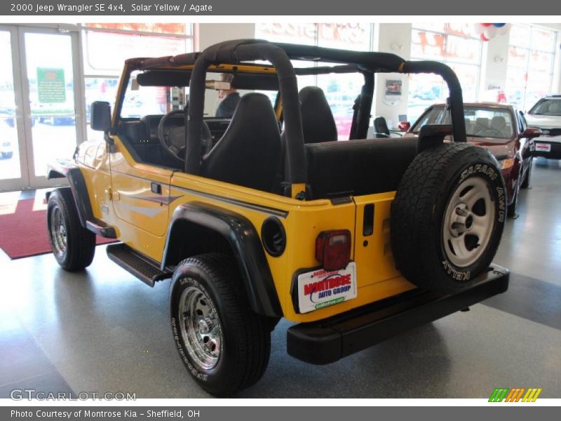 Solar Yellow / Agate 2000 Jeep Wrangler SE 4x4