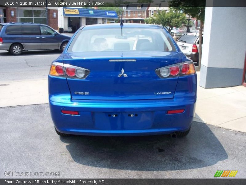 Octane Blue Metallic / Black 2010 Mitsubishi Lancer ES