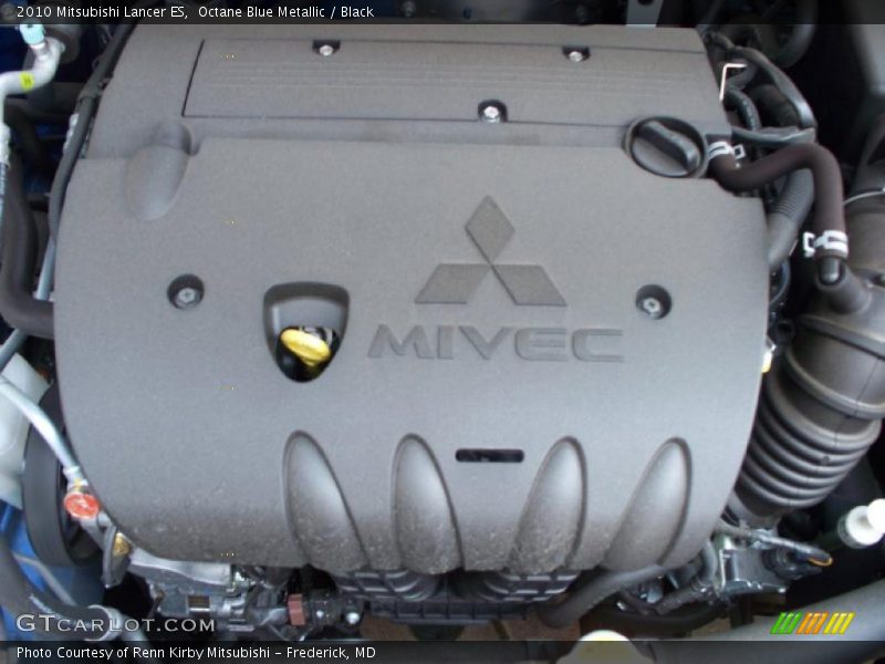 Octane Blue Metallic / Black 2010 Mitsubishi Lancer ES