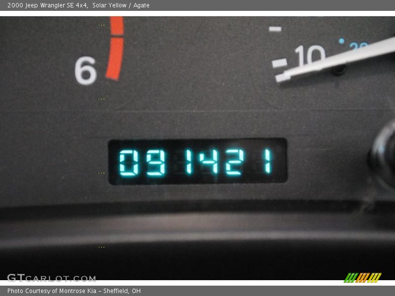 Solar Yellow / Agate 2000 Jeep Wrangler SE 4x4