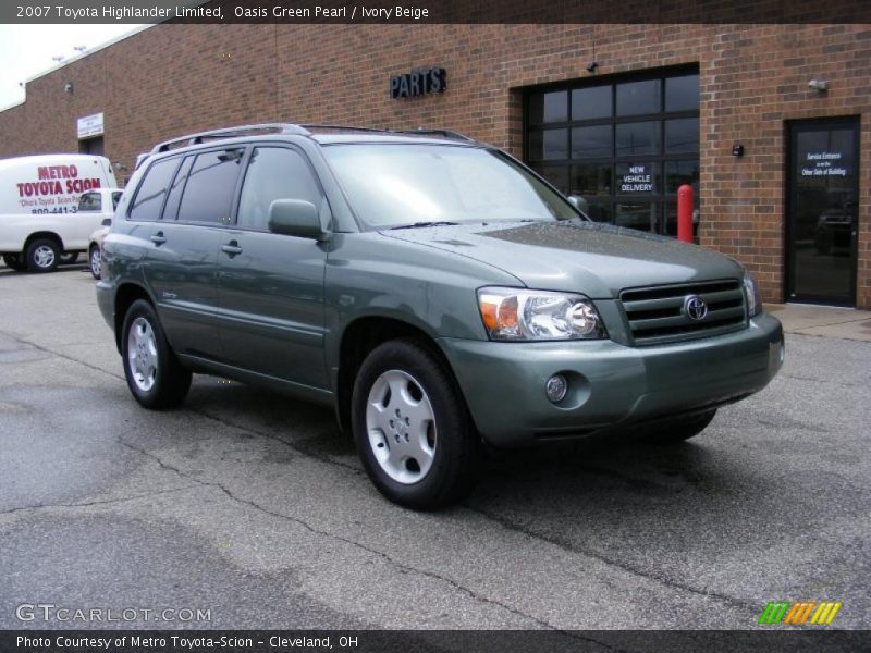 Oasis Green Pearl / Ivory Beige 2007 Toyota Highlander Limited