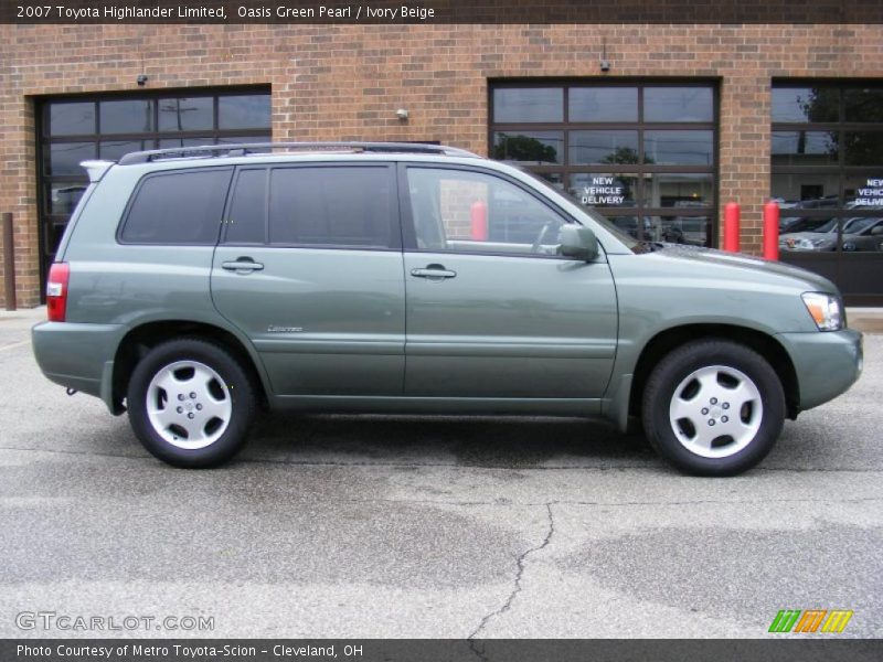 Oasis Green Pearl / Ivory Beige 2007 Toyota Highlander Limited