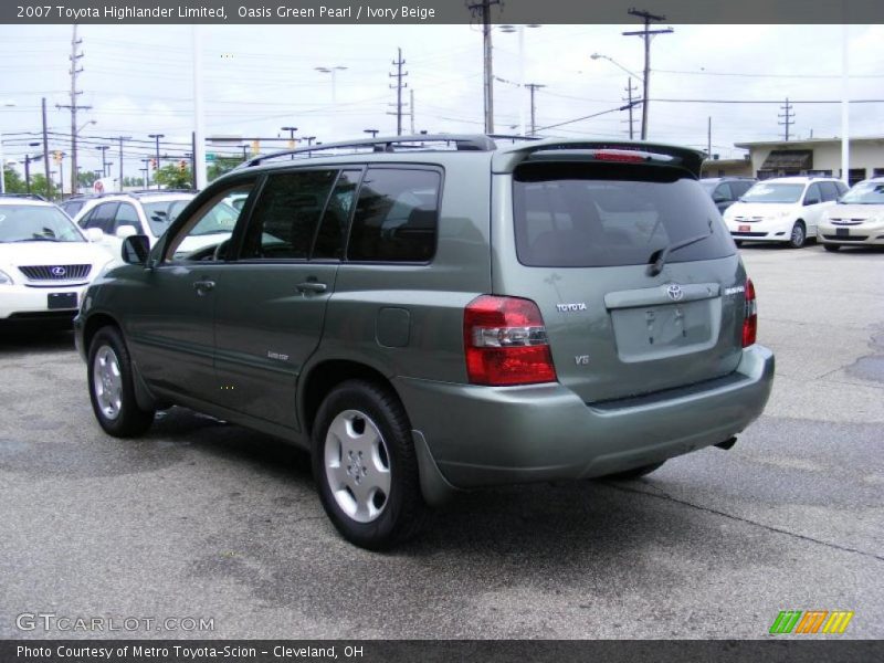 Oasis Green Pearl / Ivory Beige 2007 Toyota Highlander Limited