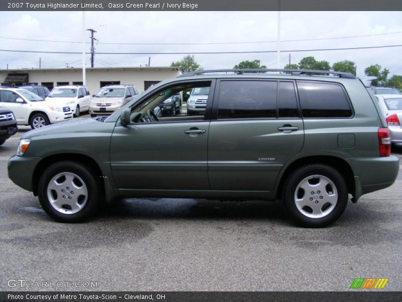 Oasis Green Pearl / Ivory Beige 2007 Toyota Highlander Limited