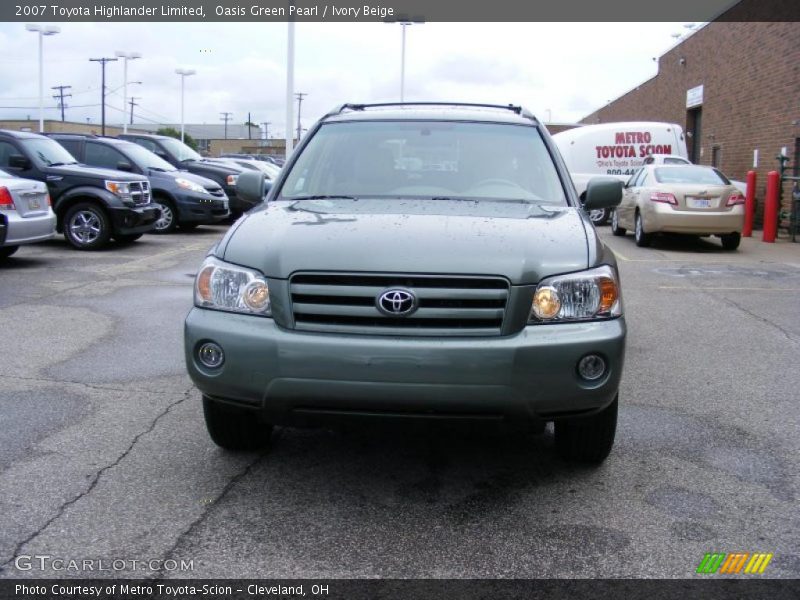 Oasis Green Pearl / Ivory Beige 2007 Toyota Highlander Limited