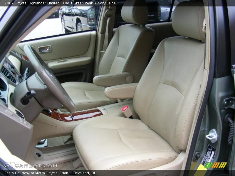 Oasis Green Pearl / Ivory Beige 2007 Toyota Highlander Limited