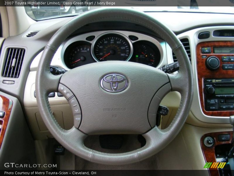 Oasis Green Pearl / Ivory Beige 2007 Toyota Highlander Limited