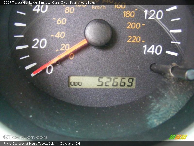 Oasis Green Pearl / Ivory Beige 2007 Toyota Highlander Limited