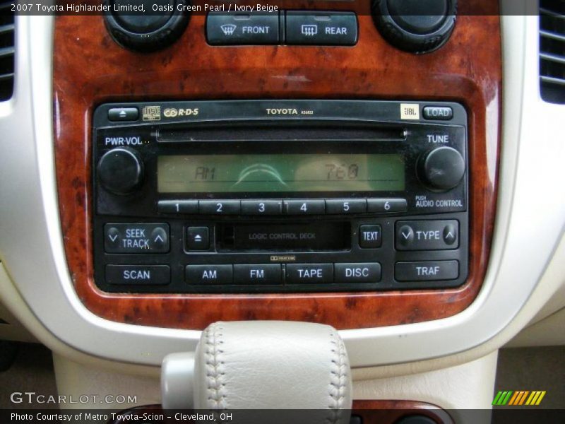 Oasis Green Pearl / Ivory Beige 2007 Toyota Highlander Limited