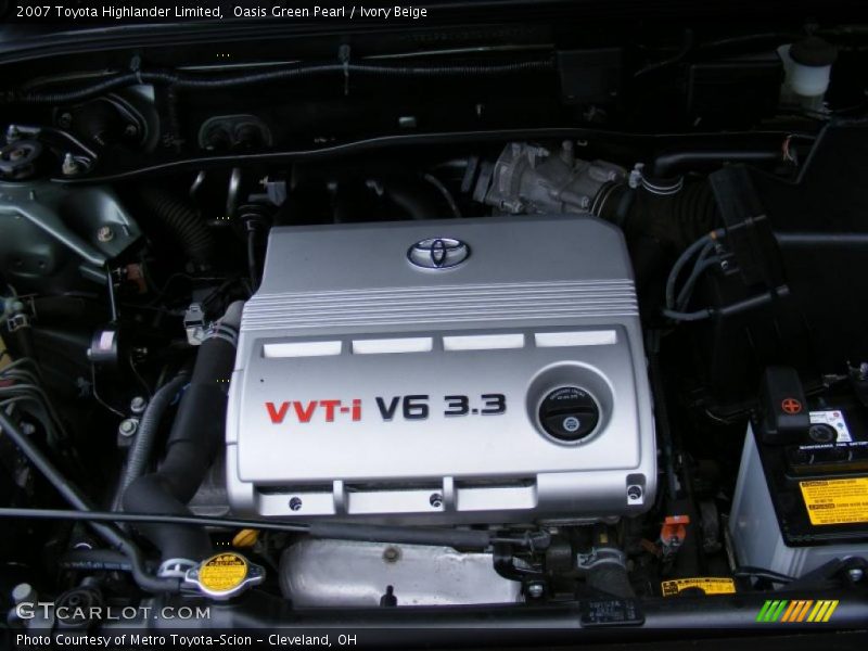 Oasis Green Pearl / Ivory Beige 2007 Toyota Highlander Limited