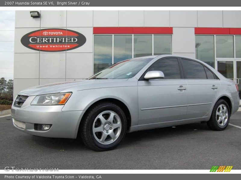 Bright Silver / Gray 2007 Hyundai Sonata SE V6