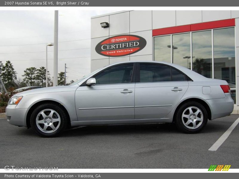 Bright Silver / Gray 2007 Hyundai Sonata SE V6
