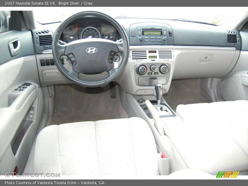 Bright Silver / Gray 2007 Hyundai Sonata SE V6