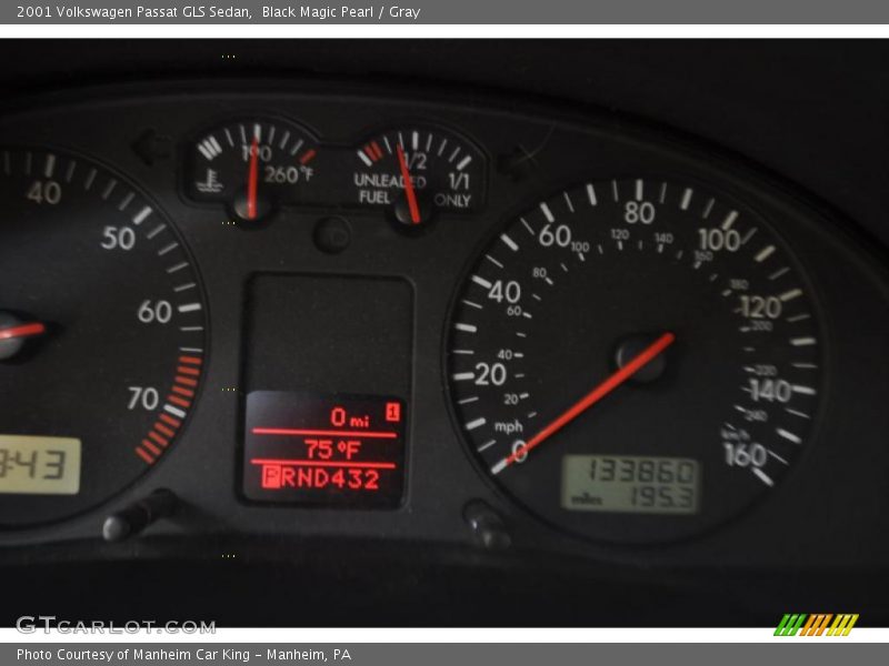 Black Magic Pearl / Gray 2001 Volkswagen Passat GLS Sedan