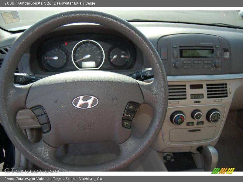 Deepwater Blue / Beige 2008 Hyundai Sonata GLS