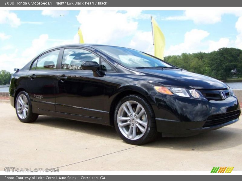 Nighthawk Black Pearl / Black 2008 Honda Civic Si Sedan