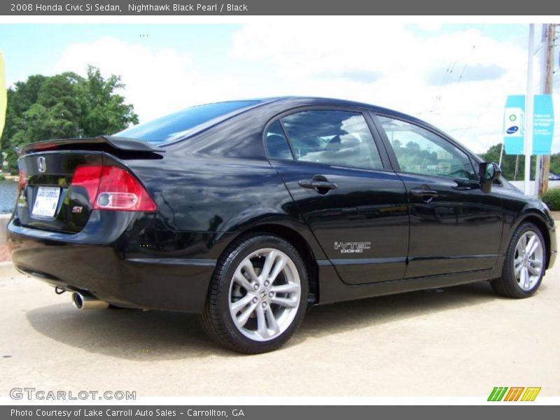 Nighthawk Black Pearl / Black 2008 Honda Civic Si Sedan
