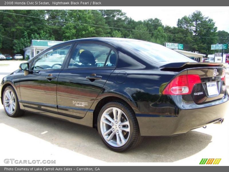 Nighthawk Black Pearl / Black 2008 Honda Civic Si Sedan