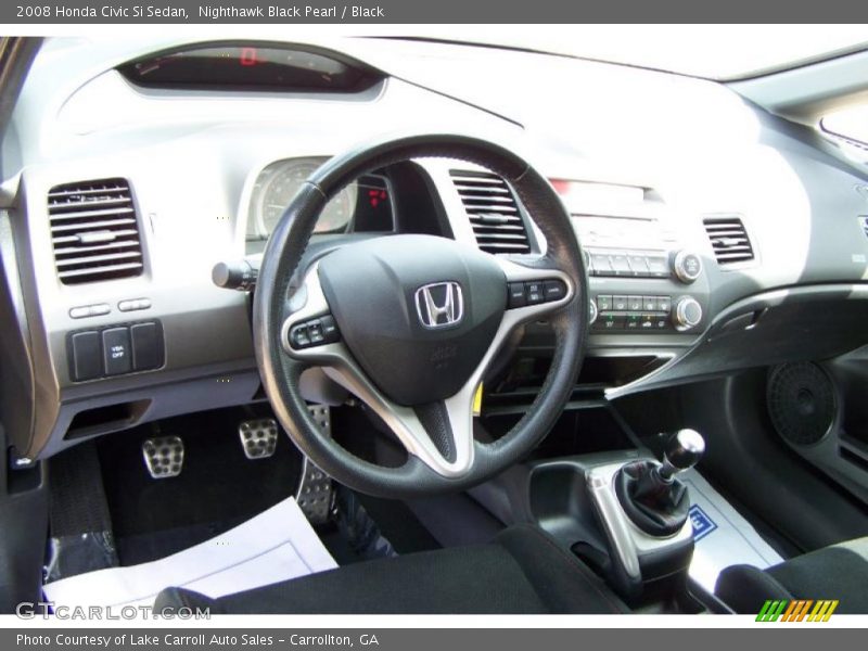 Nighthawk Black Pearl / Black 2008 Honda Civic Si Sedan