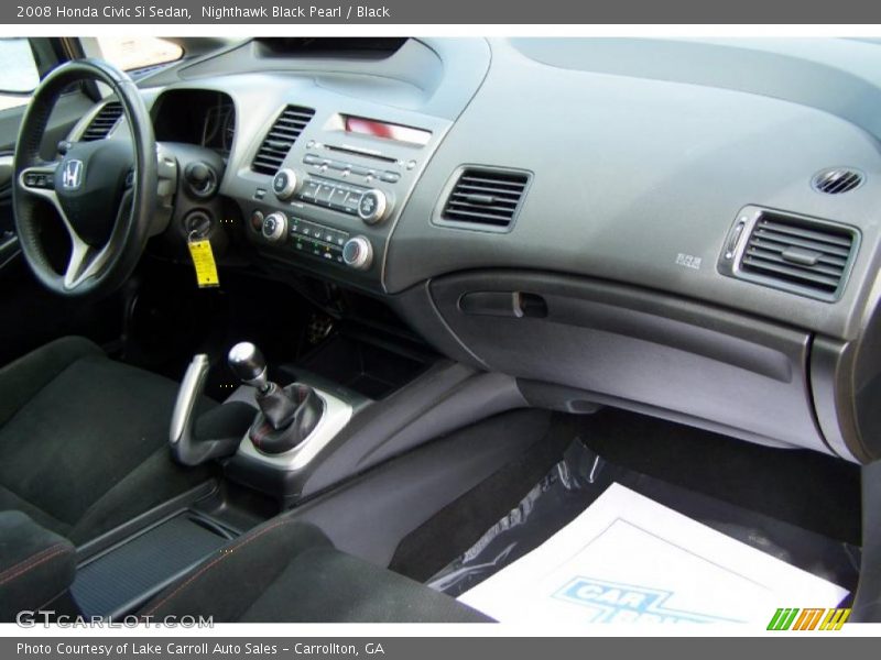 Nighthawk Black Pearl / Black 2008 Honda Civic Si Sedan