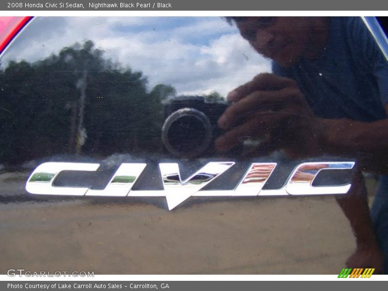 Nighthawk Black Pearl / Black 2008 Honda Civic Si Sedan