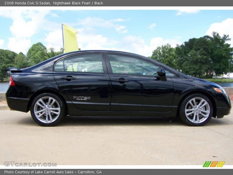 Nighthawk Black Pearl / Black 2008 Honda Civic Si Sedan