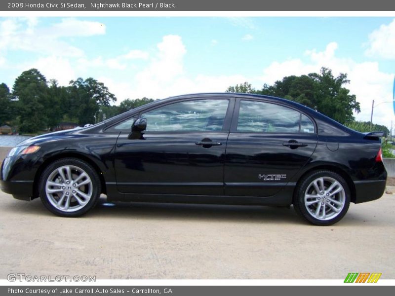 Nighthawk Black Pearl / Black 2008 Honda Civic Si Sedan