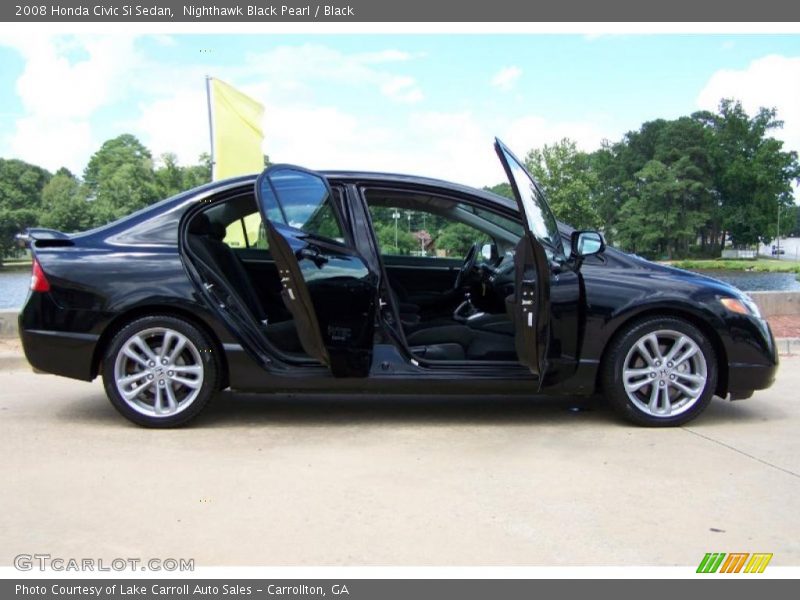 Nighthawk Black Pearl / Black 2008 Honda Civic Si Sedan
