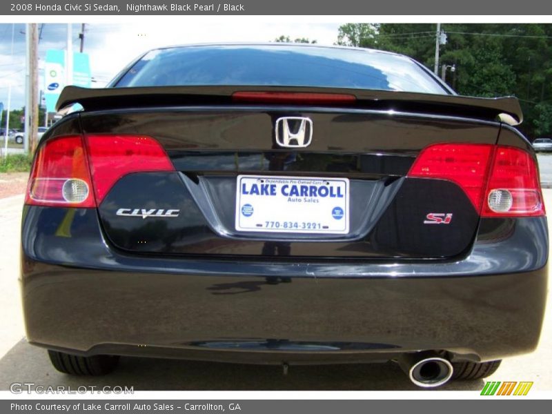 Nighthawk Black Pearl / Black 2008 Honda Civic Si Sedan