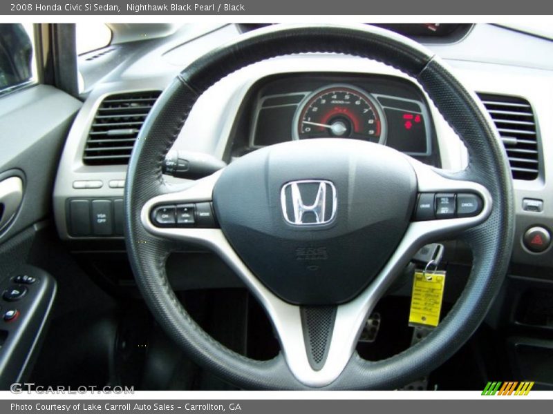 Nighthawk Black Pearl / Black 2008 Honda Civic Si Sedan