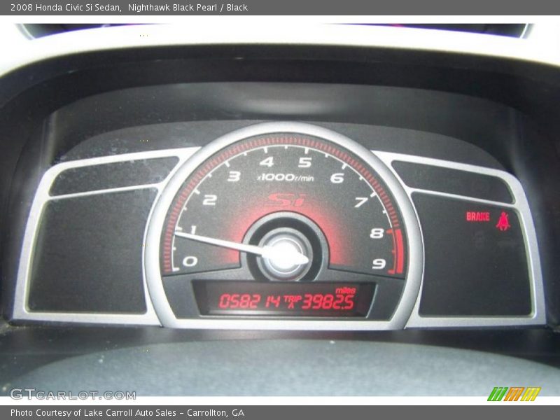 Nighthawk Black Pearl / Black 2008 Honda Civic Si Sedan