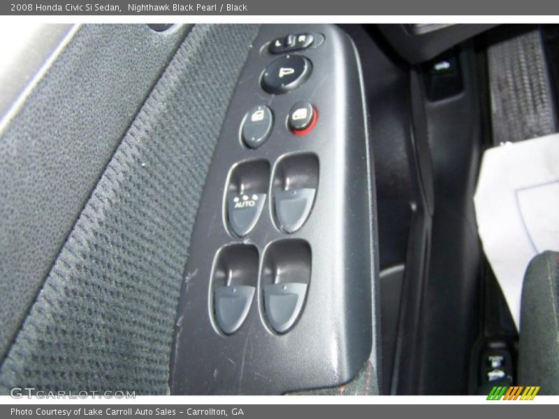 Nighthawk Black Pearl / Black 2008 Honda Civic Si Sedan