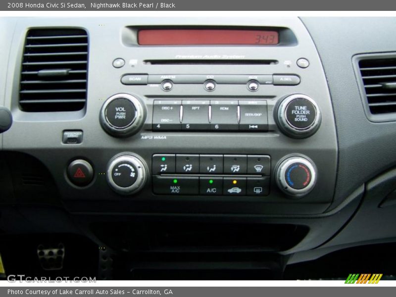 Nighthawk Black Pearl / Black 2008 Honda Civic Si Sedan