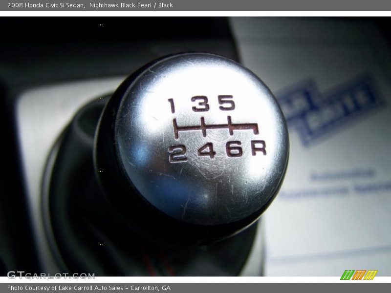 Nighthawk Black Pearl / Black 2008 Honda Civic Si Sedan