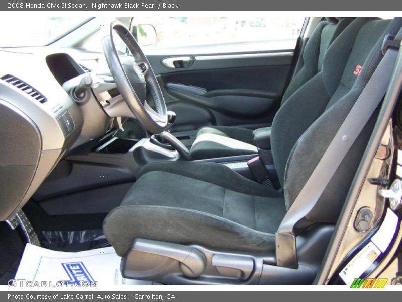 Nighthawk Black Pearl / Black 2008 Honda Civic Si Sedan